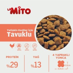 LaMito Adult Cat Tavuklu Yetişkin Kedi Maması 1 kg - 4