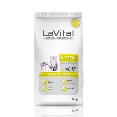 LaVital Kitten Somon Balıklı Yavru Kuru Kedi Maması 12 kg - 1