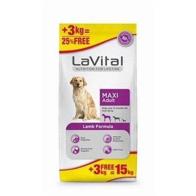 Lavital Kuzu Etli Büyük Irk Yetişkin Köpek Maması 12 kg + 3 kg - 1