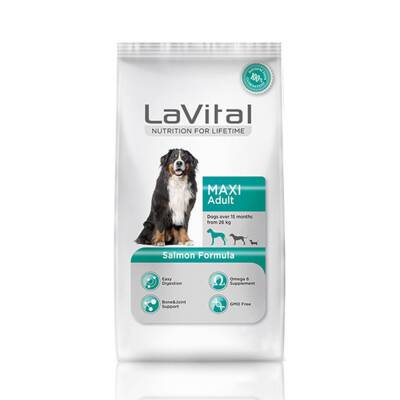 LaVital Maxi Adult Somonlu Büyük Irk Yetişkin Köpek Maması 15 kg - 1