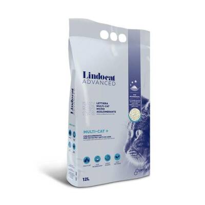 Lindocat Advanced Multicat Koku Önleyici ve Ekstra Güçlü İnce Taneli Topaklanan Bentonit Kedi Kumu 12 Lt - 1