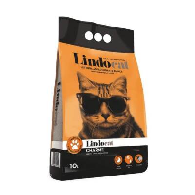 Lindocat Charme Amber Kokulu Kalın Taneli Topaklanan Bentonit Kedi Kumu 10 Lt - 1