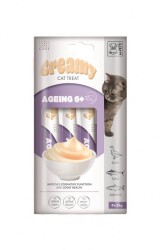 M-Pets Creamy Ageing 6+ Ördekli Somonlu ve Tuna Balıklı Kedi Ödülü 4x15 Gr - M-Pets
