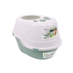M-Pets Eco Tanta Üstten Girişli Kedi Tuvaleti 63x49x42 Cm Yeşil - M-Pets