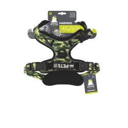 M-Pets Hıkıng Reflektörlü Kamuflaj Desenli Soft Köpek Göğüs Tasması S - M-Pets