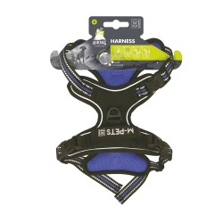 M-Pets Hıkıng Reflektörlü Soft Köpek Göğüs Tasması Mavi L - M-Pets