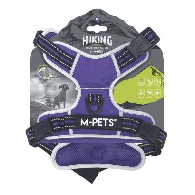 M-Pets Hıkıng Reflektörlü Soft Köpek Göğüs Tasması Mor L - 1