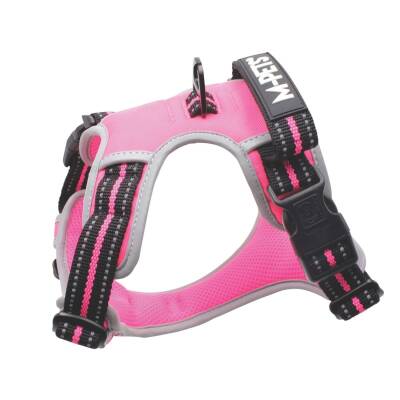 M-Pets Hıkıng Reflektörlü Soft Köpek Göğüs Tasması Pembe XL - 2