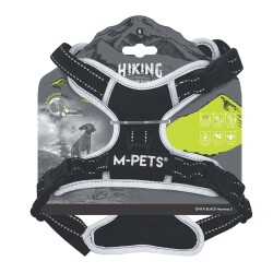 M-Pets Hıkıng Reflektörlü Soft Köpek Göğüs Tasması Siyah S - 1