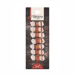 M-Pets Trusty Extra Biftekli Düğüm Köpek Ödül Kemiği 105 gr 6,4 cm 7'li - M-Pets