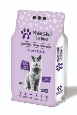 Magicsand Cat Litter Lavanta Kokulu İnce Taneli Kedi Kumu 10 lt - 1