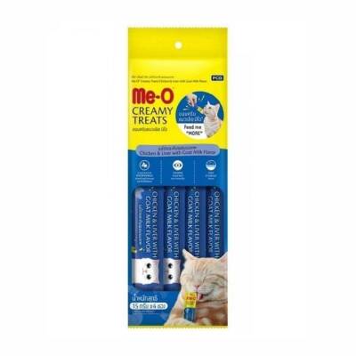 Me-O Creamy Tavuklu Ciğerli ve Keçi Sütlü Kedi Ödülü 4x15 gr - 1