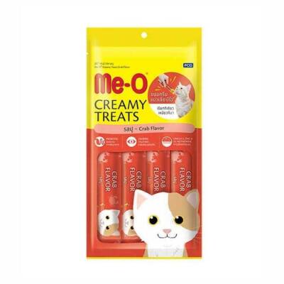 Me-O Creamy Yengeçli ve Ton Balıklı Yetişkin Kedi Ödülü 4x15 Gr - 1