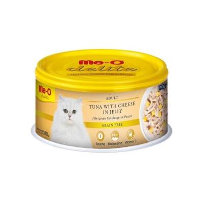 Me-O Delite Jelly Ton Balıklı ve Peynirli Yetişkin Kedi Konservesi 80 Gr - 1