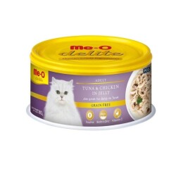 Me-O Delite Jelly Ton Balıklı ve Tavuklu Yetişkin Kedi Konservesi 80 Gr - Me-O