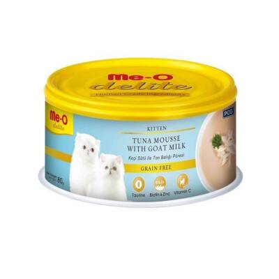 Me-O Delite Püre Keçi Sütlü ve Ton Balıklı Yavru Kedi Konservesi 80 Gr - 1