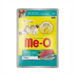 Me-O Pouch Jelly Ton Balıklı ve Sardalyalı Yavru Kedi Konservesi 80 Gr - Me-O