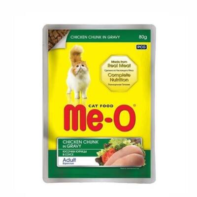 Me-O Pouch Soslu Tavuk Etli Yetişkin Kedi Konservesi 80 Gr - 1