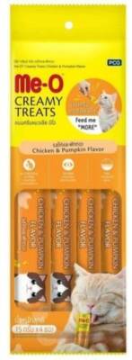 Me-O Creamy Treats Tavuklu Balkabaklı Betakaroten ve Taurine İçerikli Sıvı Kedi Ödülü 4 X 15 gr - 1