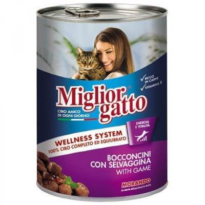 Miglior Gatto Parça Etli Av Hayvanlı Konserve Kedi Maması 405 gr - 1