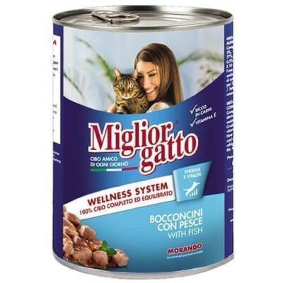 Miglior Gatto Parça Etli Balıklı Konserve Kedi Maması 405 gr - 1