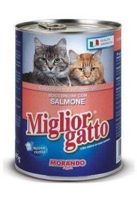 Miglior Gatto Parça Etli Somonlu Konserve Kedi Maması 405 gr - 1