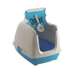 Moderna Flip Filtreli Kapalı Kedi Tuvaleti Mavi 39 X 39 X 50 cm - Moderna