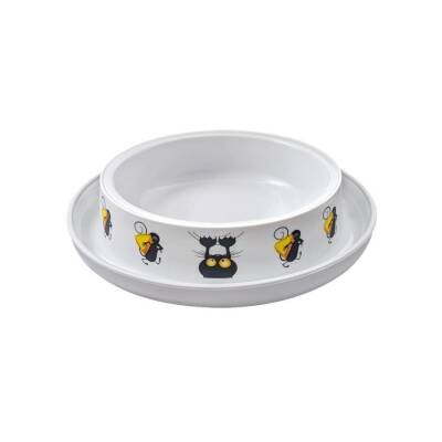 Moderna Trendy Kedi ve Fare Desenli Kedi Mama Kabı 210 Ml - 1