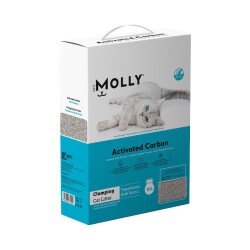 Molly Aktif Karbonlu Topaklanan Bentonit Kedi Kumu 10 Lt - Molly