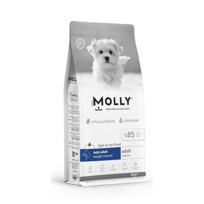 Molly Düşük Tahıllı Hypoallergenic Somonlu Küçük Irk Kısırlaştırılmış Yetişkin Köpek Maması 2 Kg - 1