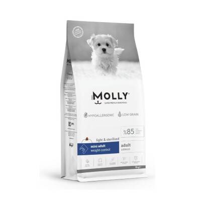 Molly Düşük Tahıllı Hypoallergenic Somonlu Küçük Irk Kısırlaştırılmış Yetişkin Köpek Maması 8 Kg - 1