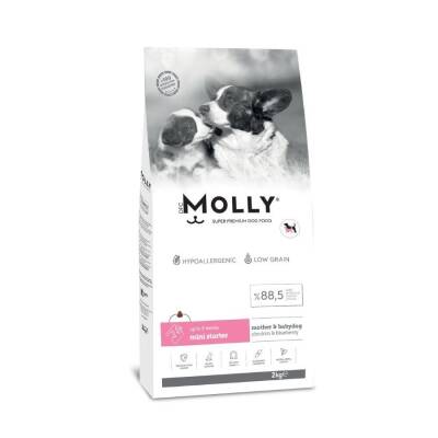 Molly Düşük Tahıllı Hypoallergenic Tavuklu ve Yaban Mersinli Küçük Irk Anne ve Yavru Köpek Maması 2 Kg - 1