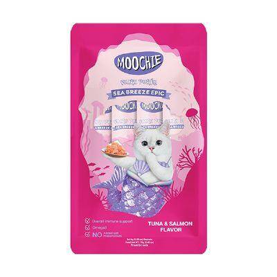 Moochie Creamy Somon ve Ton Balıklı Kedi Ödülü 5 X 15 gr - 1