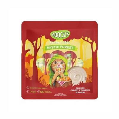 Moochie Creamy Tavuk Havuç ve Balkabaklı Sıvı Krema Kedi Ödülü 25x15 gr - 1