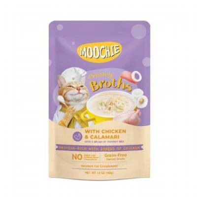 Moochie Tavuk ve Kalamarlı Kedi Çorbası 40 gr - 1