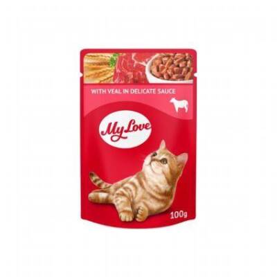 My Love Sos İçinde Dana Etli Pouch Kedi Maması 100 gr - 1
