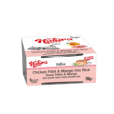 Natura Kitten Tavuk Fileto ve Mangolu Yavru Kedi Konservesi 70 gr - 1