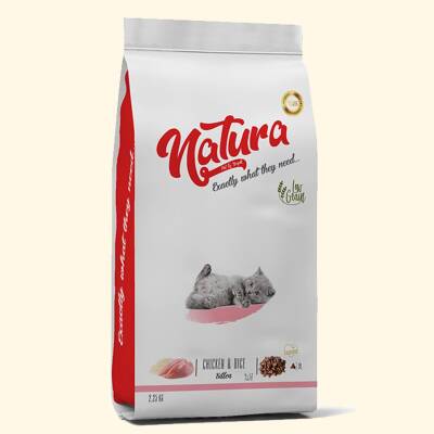 Natura Preminyum Düşük Tahıllı Tavuklu Yavru Kedi Maması 2 kg - 1