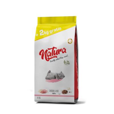 Natura Premium Düşük Tahıllı Tavuklu Yavru Kedi Maması 8 kg + 2 kg - 1
