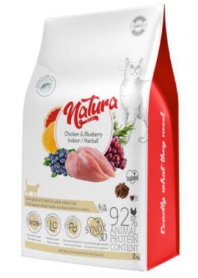 Natura Premium Hairball Tavuklu Yaban Mersinli Düşük Tahıllı kedi Maması 2 kg - 2