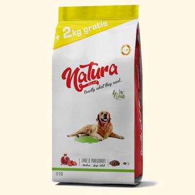 Natura Premium Kuzu Etli Yaban Mersinli Düşük Tahıllı Yetişkin Köpek Maması 12 kg - 1