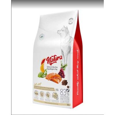 Natura Premium Somonlu Aloe Veralı Düşük Tahıllı Yetişkin Köpek Maması 12 kg - 1