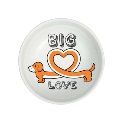 Natura Seramik Mama Kabı Dog Love 400 ml 15 cm - 1