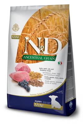 N&D Ancestral Grain Kuzu Etli & Yaban Mersinli Küçük Irk Yavru Köpek Maması 800 gr - 1