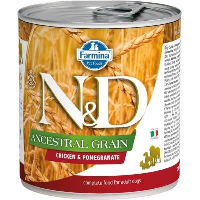 N&D Düşük Tahıllı Tavuk ve Narlı Köpek Konservesi 285 gr - 1