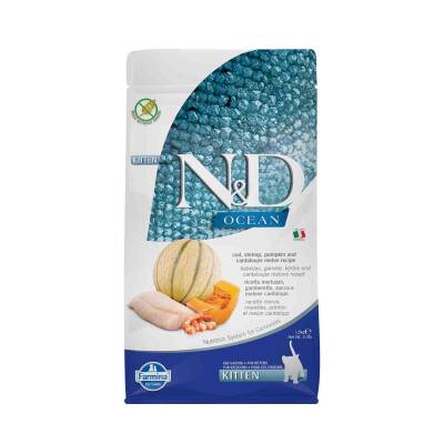 N&D Ocean Kitten Balkabaklı Morina B. Karidesli Kavunlu Yavru Kedi Maması 1,5 kg - 1