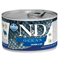 N&D Ocean Mini Somonlu ve Morina Balıklı Yetişkin Köpek Konservesi 140 gr - 1