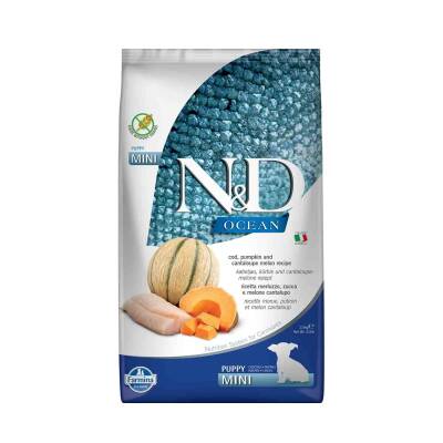 N&D Ocean Morina Balıklı Balkabaklı ve Kavunlu Küçük Irk Yavru Köpek Maması 2,5 kg - 1