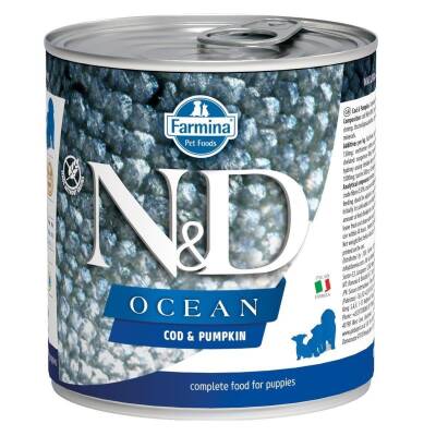 N&D Ocean Morina Balıklı ve Balkabaklı Yavru Köpek Konservesi 285 gr - 1