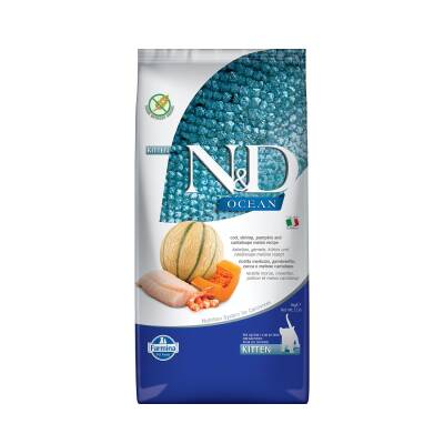 N&D Ocean Morina Balkabağı Karides Kavun Yavru Kedi Maması 5 kg - 1